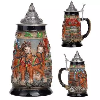 Пивная кружка Германия Октоберфест гравированная кружка с крышкой большая емкость кружка для пива для подарков сувениры 0,8 литра 600ml