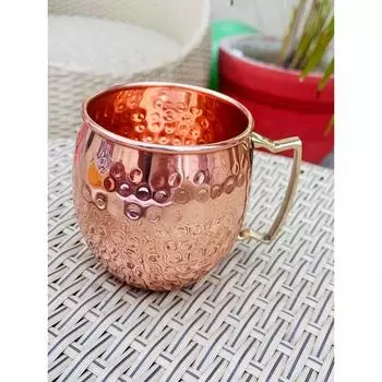 Пивная кружка Moscow Mule | Упаковка из 1 шт. | 500 мл | Пивная кружка Hammerd Copper Made | Антикварная посуда для напитков для отелей и ресторанов