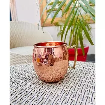 Пивная кружка Moscow Mule | Упаковка из 1 шт. | 500 мл | Пивная кружка Hammerd Copper Made | Антикварная посуда для напитков для отелей и ресторанов