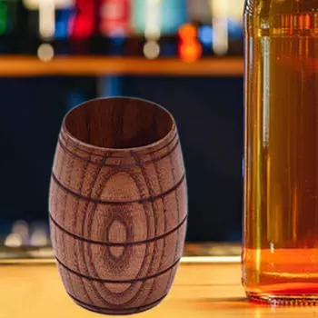 Пивная кружка в форме бочки, многофункциональная минималистская классическая чашка для чая, деревянная чашка для кофе S without handle