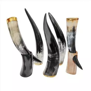 Пивная кружка в стиле викингов «рог буйвола» с подставками для вечеринки | Набор из 5 шт.