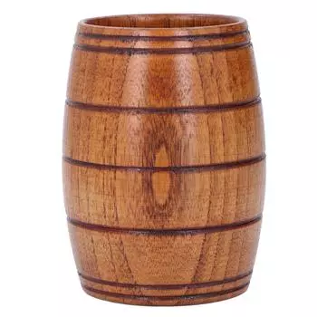 Пивоваренная кружка из кислого ююбы, 210 мл, многофункциональная деревянная кружка для питья пива и чая в форме бочонка