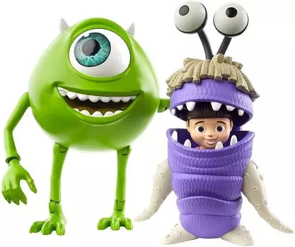 Pixar Майк и Бу Персонаж Действие Высоко Позируемая Аутентичная Коллекция Повествования Фильм Подарок для Детей Возраста Корпорация Монстров. Кукла, Дизайн, Игрушка, 3+