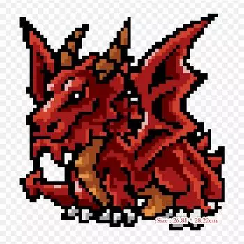 Пиксель арт Дракон Гоку Вегета термопереносная печать виниловые нашивки наклейки для одежды DIY аппликации моющиеся нашивки