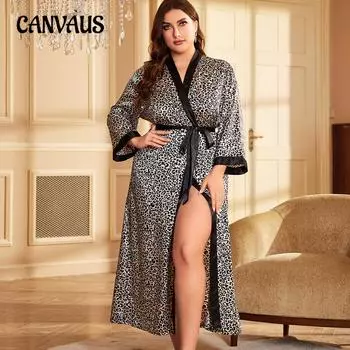 Пижама больших размеров, женский халат, длинная сексуальная ночная рубашка, модная повседневная свободная пижама с завязками XL черный белый