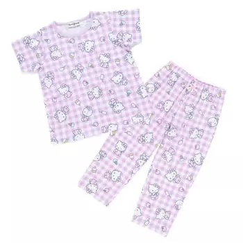 пижама детская sanrio hello kitty с короткими рукавами и застежкой на кнопки 110 см 707457