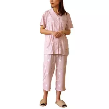 Пижама Miffy Room Wear Верх и низ Комплект с коротким рукавом Длина Брюки Light [SWINGPLUS] 3/4 Женская (М, Розовый) светло-розовый