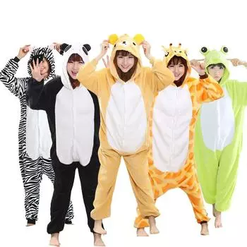 Пижама с капюшоном в стиле аниме «Лягушка» для женщин, взрослых и детей, комбинезон с милыми животными, фланелевая теплая мягкая одежда для сна, нарядная зимняя одежда для косплея xl