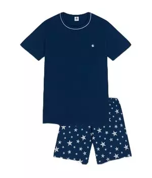 Пижама с коротким рукавом A0AAY M [Petit Bateau] Синий/Олд-белоснежный (16ans)