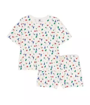 Пижама с короткими рукавами с принтом A09TO Multicolor XS [Petit Bateau]
