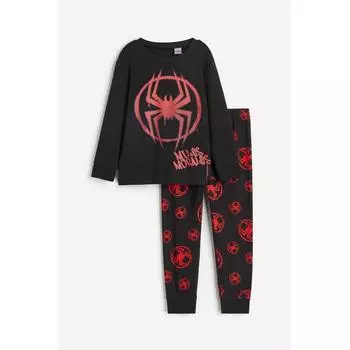 Пижама с принтом HM черная Spiderman