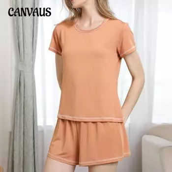 Пижама женская летняя футболка шорты удобный спортивный досуг домашний костюм S