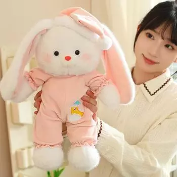 Пижамная кукла-кролик, милая кукла-медведь, розовая тряпичная кукла-свинка, подушка для сна для мальчика и девочки, плюшевая игрушка 40Cm (soothing doll)