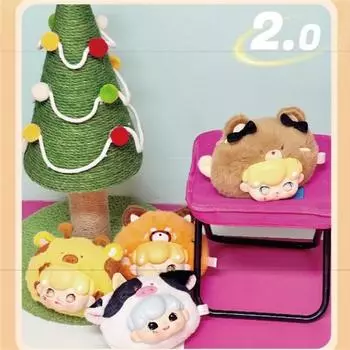 Пижамная вечеринка Billie s Big Head Buns Series Мягкие фигурки в коробке-загадке Игрушки в коробке-загадке