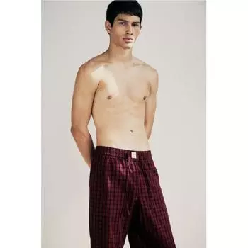 Пижамные брюки из смеси HM Lyocell, красная клетка XS