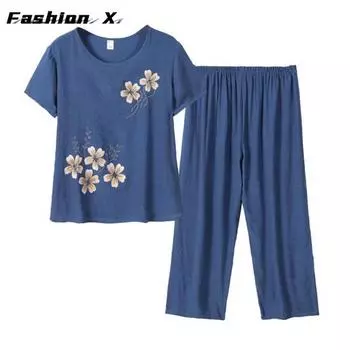 Пижамные комплекты Удобные домашние пижамные комплекты для женщин XL верблюд