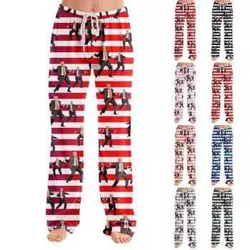 Пижамные штаны для взрослых, одежда для сна, повседневные брюки с эластичной резинкой на талии, удобные прямые свободные брюки для йоги XXL синий