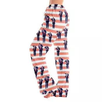 Пижамные штаны для взрослых, одежда для сна, повседневные брюки с эластичной резинкой на талии, удобные прямые свободные брюки для йоги S