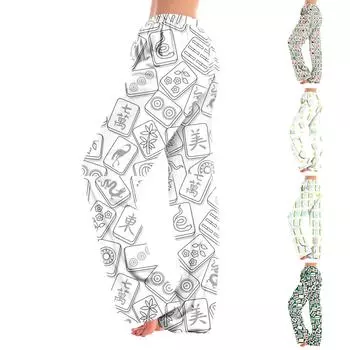 Пижамные штаны для взрослых, одежда для сна, повседневные брюки с эластичной резинкой на талии, удобные прямые свободные брюки для йоги L армия зеленый