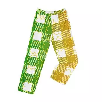 Пижамные штаны в стиле аниме, повседневные брюки с эластичной резинкой на талии, удобные прямые свободные брюки для йоги L армия зеленый