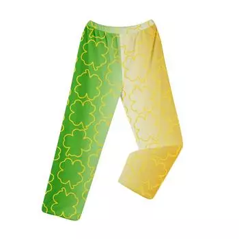 Пижамные штаны в стиле аниме, повседневные брюки с эластичной резинкой на талии, удобные прямые свободные брюки для йоги L армия зеленый