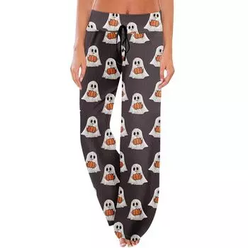 Пижамные штаны в стиле аниме, повседневные брюки с эластичной резинкой на талии, удобные прямые свободные брюки для йоги L чёрный