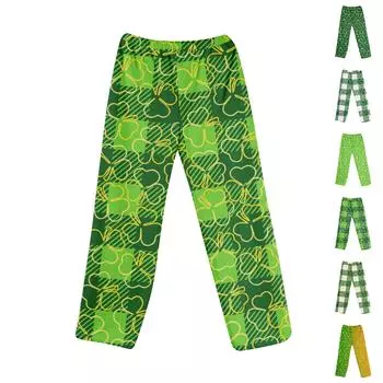 Пижамные штаны в стиле аниме, повседневные брюки с эластичной резинкой на талии, удобные прямые свободные брюки для йоги L армия зеленый