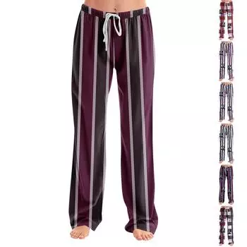 Пижамные штаны в стиле аниме, повседневные брюки с эластичной резинкой на талии, удобные прямые свободные брюки для йоги L