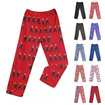 Пижамные штаны в стиле аниме, повседневные брюки с эластичной резинкой на талии, удобные прямые свободные брюки для йоги L чёрный