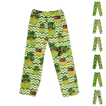 Пижамные штаны в стиле аниме, повседневные брюки с эластичной резинкой на талии, удобные прямые свободные брюки для йоги M жёлтый