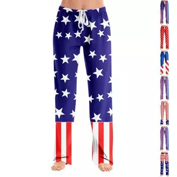 Пижамные штаны в стиле аниме, повседневные брюки с эластичной резинкой на талии, удобные прямые свободные брюки для йоги M красный