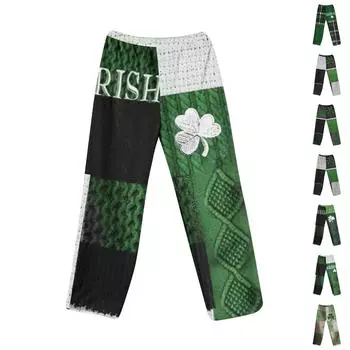 Пижамные штаны в стиле аниме, повседневные брюки с эластичной резинкой на талии, удобные прямые свободные брюки для йоги XXL