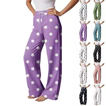 Пижамные штаны в стиле аниме, повседневные брюки с эластичной резинкой на талии, удобные прямые свободные брюки для йоги XL