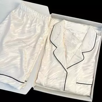 Пижамный комплект для женщин, летний принт, тигровая полоска, шорты с коротким рукавом, пижамный комплект, домашняя одежда, пижамы M