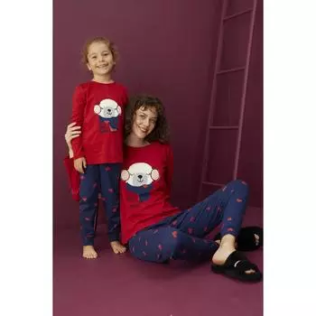 Пижамный комплект из хлопка и лайкры