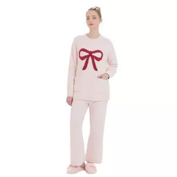 Пижамный комплект Mall Knit Ribbon Setup Pink [Narue] женский розовый