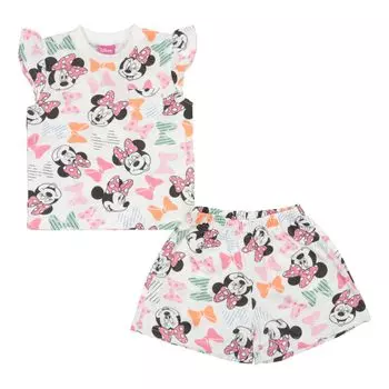 Пижамный комплект Микки Минни Принцесса Холодное сердце Одежда Пижама Короткие рукава Шорты Мальчики Девочки [Disney] Футболка Футболка Минни/Офф