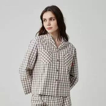 Пижамный комплект Narun Premium Cotton (3 ЦВЕТА) Brown check FREE
