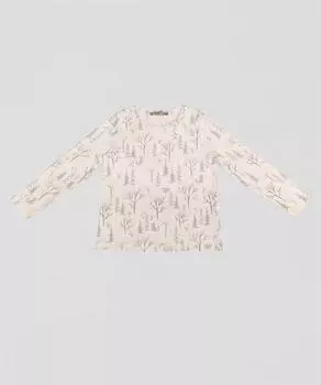 Пижамный комплект с принтом природы для девочек