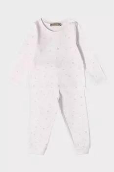 Пижамный комплект с разноцветным принтом для девочек