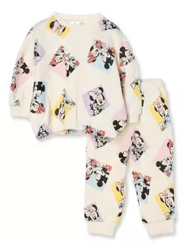 Пижамный комплект с рисунком Микки и Минни Пижама с рисунком по всей поверхности Детская одежда Детская пижама 215101714 Минни 95 [Disney] и 24