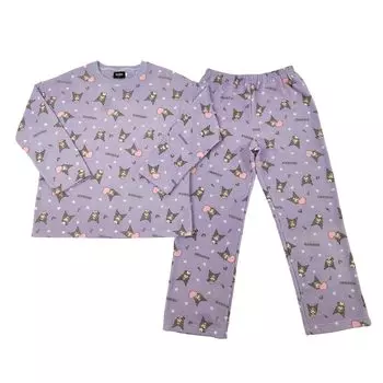 Пижамный комплект SANRIO Hello Kitty Kuromi пижамы Домашняя одежда комплект из топа и низа [TAKIHYO] Женский с флисовой подкладкой