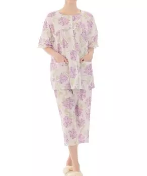 Пижамный комплект Takashima Chijimi Hydrangea Pajamas Purple [Narue] Женский фиолетовый