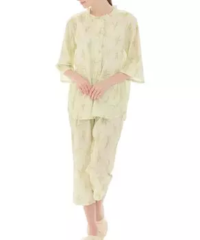 Пижамный комплект Takashima Chijimi Suzuran Пижама с рюшами Желтый [Наруэ] Женский жёлтый