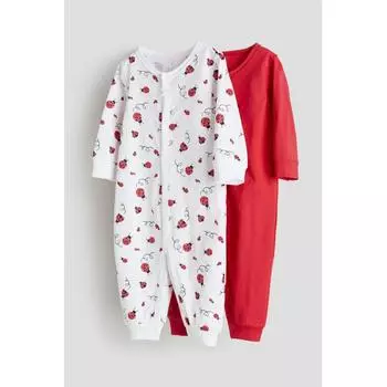 Пижамный костюм HM, комплект из 2 предметов, белая божья коровка