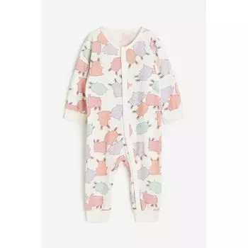 Пижамный костюм HM с рисунком белого кролика