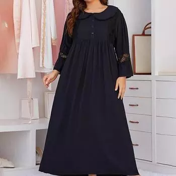 Пижамы большого размера, женская кружевная домашняя одежда с длинными рукавами, пижамы XL