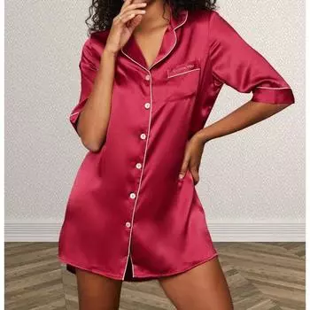 Пижамы из шелка Mulberry, однотонные пижамы, пижамы, женские пижамы, шелковые пижамы, пижамы, домашняя одежда M