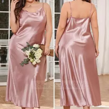 Пижамы, женские ночнушки с подтяжками, интимное нижнее белье, сексуальные пижамы с подтяжками, нижнее белье, свободная атласная домашняя одежда 3XL