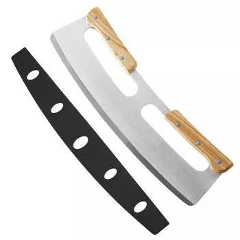 Нож для пиццы с деревянными ручками из нержавеющей стали, кухонный инструмент для домашнего мероприятия, вечеринки